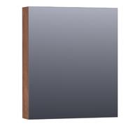 BRAUER Impress Armoire de toilette - 60x70x15cm - sans éclairage - avec 1 porte miroir double face à droite - Forêt Cacao SK-IM60RFC