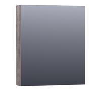 BRAUER Impress armoire de toilette - 60x70x15cm - sans éclairage - avec 1 porte miroir double face à ouverture vers la droite - Driftwood SK-IM60RDR