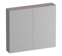 BRAUER Impress armoire de toilette - 80x70x15cm - sans éclairage - 2 portes miroir double face - Timber Greige SK-IM80TE
