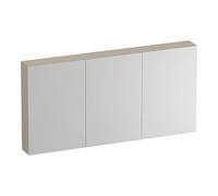 BRAUER Impress Deluxe armoire de toilette - 140x70x15cm - éclairage interne et externe - 3 portes miroir double face - beige mat SK-IMD140MB