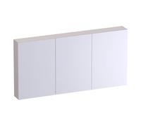 BRAUER Impress Deluxe armoire de toilette - 140x70x15cm - éclairage interne et externe - 3 portes miroir double face - sable mat SK-IMD140MS