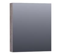 BRAUER Impress Deluxe armoire de toilette - 60x70x15cm - éclairage interne et externe - 1 porte miroir double face à droite Driftwood SK-IMD60RDR