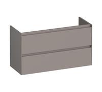BRAUER Inspire meuble sous-lavabo peu profond 100 2 tiroirs softclose - sans poignée - 1 découpe pour siphon - taupe mat OK-INO100MT