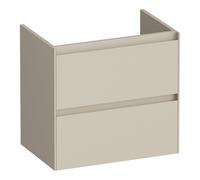 BRAUER Inspire meuble sous lavabo peu profond 60 2 tiroirs softclose - sans poignée - 1 découpe pour le siphon - beige mat OK-INO60MB