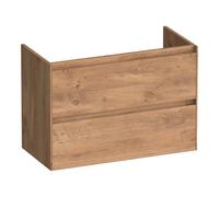 BRAUER Inspire meuble sous lavabo peu profond 80 2 tiroirs softclose - sans poignée - 1 découpe pour le siphon - Château OK-INO80CH