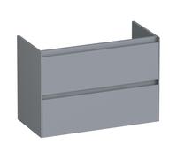 BRAUER Inspire meuble sous-lavabo peu profond 80 2 tiroirs softclose - sans poignées - 1 découpe pour siphon - gris mat OK-INO80MG