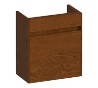 BRAUER Inspire meuble sous-lavabo pour lave-mains - 40x45x22cm - porte à charnière à gauche - sans poignée - chêne brun à lamelles FO-IN40LLEB