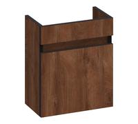 BRAUER Joy Edge meuble lave-mains - 40x45x22cm - avec 1 porte sans poignée ouvrant vers la droite Forest Cacao FO-JYE40RFC