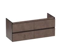 BRAUER Joy Edge meuble sous-lavabo 120 4 tiroirs softclose - sans poignées - 2 découpes pour siphon - Erosion OK-JYE120-4ER