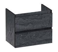 BRAUER Joy Edge meuble sous lavabo peu profond 60 2 tiroirs softclose - sans poignée - 1 découpe pour le siphon - Damas OK-JYEO60DA