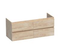 BRAUER Joy meuble sous-lavabo 120 4 tiroirs softclose - sans poignées - 2 découpes pour siphon - Forest Wheat OK-JY120-4FW