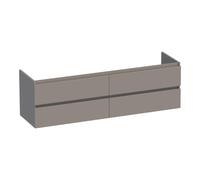 BRAUER Joy meuble sous-lavabo 160 4 tiroirs à fermeture douce - sans poignée - 2 découpes pour siphon - taupe mat OK-JY160MT