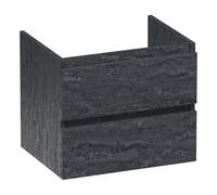 BRAUER Joy meuble sous lavabo 60 2 tiroirs softclose - sans poignée - 1 découpe pour le siphon - Damas OK-JY60DA