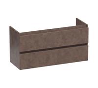 BRAUER Joy meuble sous lavabo peu profond - 100x39x50cm - 2 tiroirs softclose - sans poignée - 1 découpe pour le siphon - Erosion OK-JYO100ER