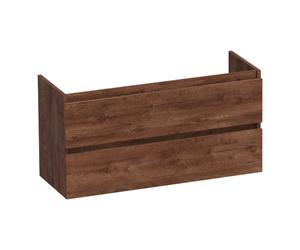 BRAUER Joy meuble sous lavabo peu profond - 100x39x50cm - 2 tiroirs softclose - sans poignée - 1 découpe pour le siphon - Forêt Cacao OK-JYO100FC