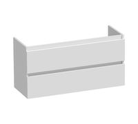 BRAUER Joy meuble sous-lavabo peu profond - 100x39x50cm - 2 tiroirs softclose - sans poignées - 1 découpe pour siphon - blanc haute brillance OK-JYO100HW