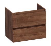 BRAUER Joy meuble sous lavabo peu profond - 60x39x50cm - 2 tiroirs softclose - sans poignée - 1 découpe pour le siphon - Forêt Cacao OK-JYO60FC