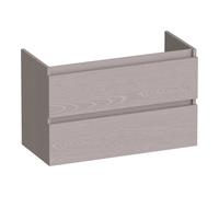 BRAUER Joy meuble sous-lavabo peu profond - 80x39x50cm - 2 tiroirs softclose - sans poignées - 1 découpe pour siphon - Timber Greige OK-JYO80TE
