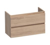 BRAUER Joy Meuble sous vasque 80x38.6x50cm 2 tiroirs Chêne massif Smoked Oak OK-JYO80LEN