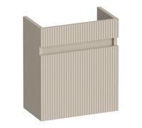 BRAUER Joy Wavy meuble lave-mains - 40x45x22cm - avec 1 porte - sans poignée - ouvre vers la droite - beige mat FO-JYW40RMB