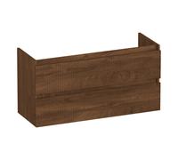 BRAUER Joy Wavy meuble sous lavabo peu profond 100 2 tiroirs softclose - sans poignée - 1 découpe pour le siphon - Forêt Cacao OK-JYWO100FC