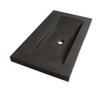 BRAUER Magma lavabo 80x46x5cm - 1 bassin - 0 trous de robinet - pierre naturelle - basalte anthracite WT-MA800AN