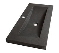 BRAUER Magma Lavabo pour meuble 80x38cm peu profond 1 trou pour robinetterie basalte anthracite WT-MAO801AN