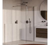 BRAUER Oblivion Douche à l'italienne - 70x200cm - revêtement verre - verre clair - PVD gunmetal brossé GS-OBI1H70200GM