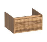 BRAUER Ocean Slim plan de toilette 60x46cm Hope Wavy meuble sous-lavabo 60 1 tiroir softclose sans poignée Honey SW1203532 / SW1198911