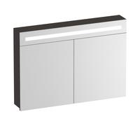 BRAUER Promise armoire de toilette - 100x70x15cm -- avec éclairage 2 portes miroir Timber Anthracite SK-PR100TA