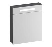 BRAUER Promise armoire de toilette - 60x70x15cm -- avec éclairage 1 porte de miroir à charnière à gauche Timber Grey SK-PR60LTG