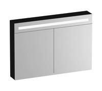 BRAUER Promise Deluxe armoire de toilette - 100x70x15cm - avec éclairage - 2 portes de miroir double face - Timber Black SK-PRD100TB
