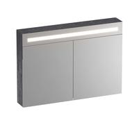 BRAUER Promise Deluxe Armoire de toilette - 100x70x15cm - avec éclairage direct - 2 portes miroir double - Damascus SK-PRD100DA