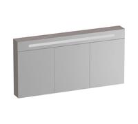 BRAUER Promise Deluxe armoire de toilette - 140x70x15cm - avec éclairage 3 portes miroir doubles - Bois Grège SK-PRD140TE