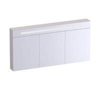 BRAUER Promise Deluxe armoire de toilette - 140x70x15cm - avec éclairage 3 portes miroir doubles - mat sable SK-PRD140MS