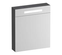 BRAUER Promise Deluxe armoire de toilette - 60x70x15cm - avec éclairage 1 porte miroir double face à gauche Timber Grey SK-PRD60LTG