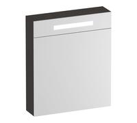 BRAUER Promise Deluxe armoire de toilette - 60x70x15cm - avec éclairage 1 porte miroir double face à gauche Timber Anthracite SK-PRD60LTA
