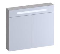 BRAUER Promise Deluxe armoire de toilette - 80x70x15cm - avec éclairage - 2 portes miroir double face - Forest Seashell SK-PRD80FS