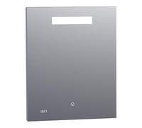 BRAUER Quartz miroir - 60x70cm - rectangulaire - avec horloge et éclairage LED direct avec fonction de gradation et commande tactile SP-QU60RH