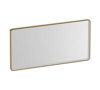 BRAUER Sapphire miroir 120 rectangulaire à coins arrondis cadre or avec éclairage LED direct avec fonction de gradation et de variation de couleur et télécommande SP-SA120RAGG