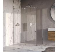 BRAUER Stellar Cabine de douche - 140x90x200cm - porte battante - revêtement verre - réversible - verre clair - Chrome GS-SRC1H14090200CE