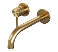 BRAUER Stripe Mitigeur lavabo encastré - bec courbé et rosaces modèle A2 - or brossé PVD 5-GG-332