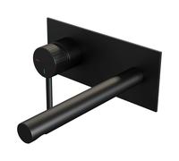 BRAUER Stripe Mitigeur lavabo encastré - bec droit et plaque de recouvrement - modèle A2 - noir mat 5-S-334