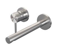 BRAUER Stripe Mitigeur lavabo encastré - bec droit et rosaces - modèle A2 - couleur inox brossé PVD 5-NG-335