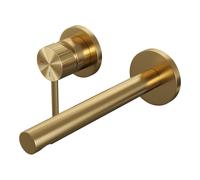 BRAUER Stripe Mitigeur lavabo encastré - bec droit et rosaces - modèle A2 - or brossé PVD 5-GG-335