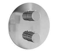 BRAUER Stripe Thermostat encastrable 3 voies - rond - parties encastrables et apparentes - chrome 5-CE-354