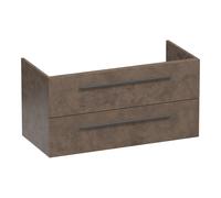 BRAUER Trust meuble sous-lavabo 100 sans poignées rapportées 2 tiroirs softclose et 1 découpe pour siphon - Erosion OK-TR100ER