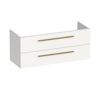 BRAUER Trust meuble sous lavabo 120 excl. poignées à poser 2 tiroirs softclose et 1 découpe pour le siphon - mat blanc OK-TR120-1MW