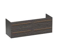 BRAUER Trust meuble sous lavabo 140 excl. poignées à poser 4 tiroirs softclose et 2 découpes pour siphon - Damas OK-TR140DA