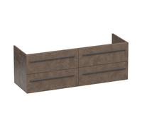 BRAUER Trust meuble sous lavabo 140 excl. poignées à poser 4 tiroirs softclose et 2 découpes pour siphon - Erosion OK-TR140ER